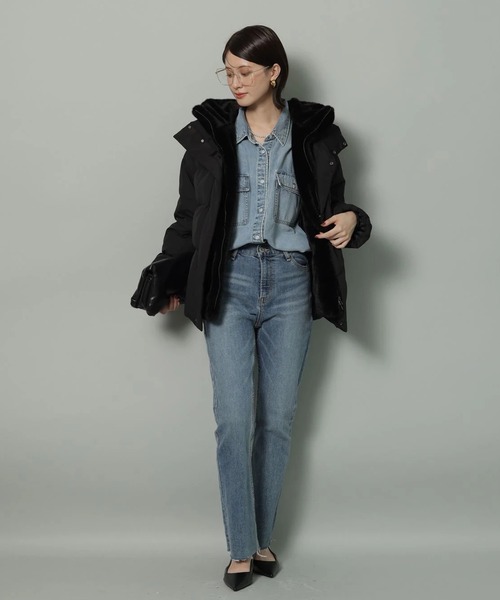 ファーフード付きMINOTECH中綿コート（ダウンジャケット