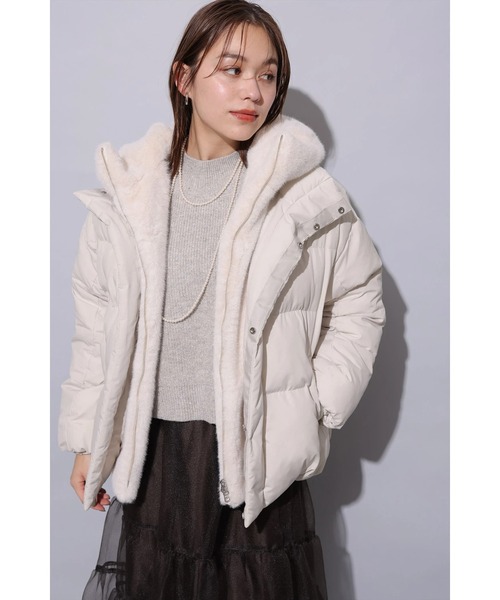 ファーフード付きMINOTECH中綿コート（ダウンジャケット