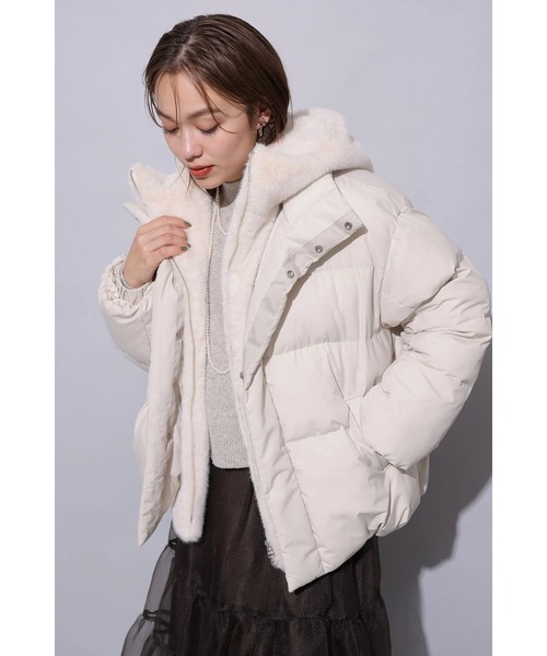 ファーフード付きMINOTECH中綿コート（ダウンジャケット