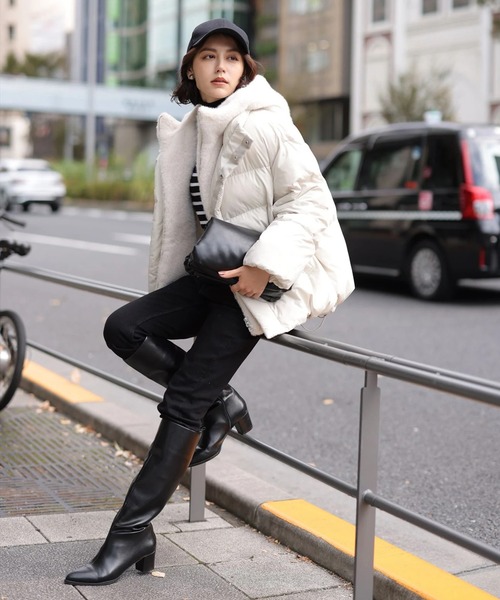 ファーフード付きMINOTECH中綿コート（ダウンジャケット