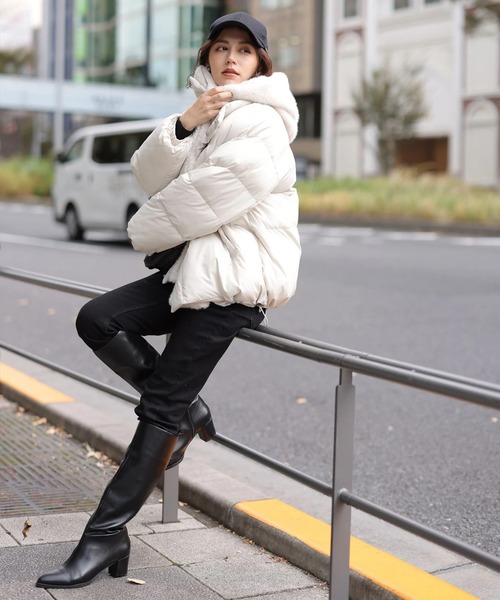 ファーフード付きMINOTECH中綿コート（ダウンジャケット