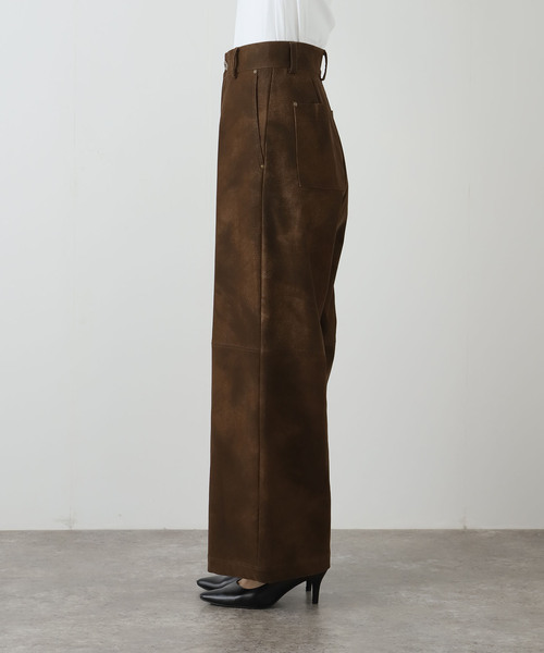 Uhr（ウーア）の「【Uhr/ウーア】 Fake Suede Pants：パンツ（スラックス・レディース・ブラウン・36）」の12枚目の写真