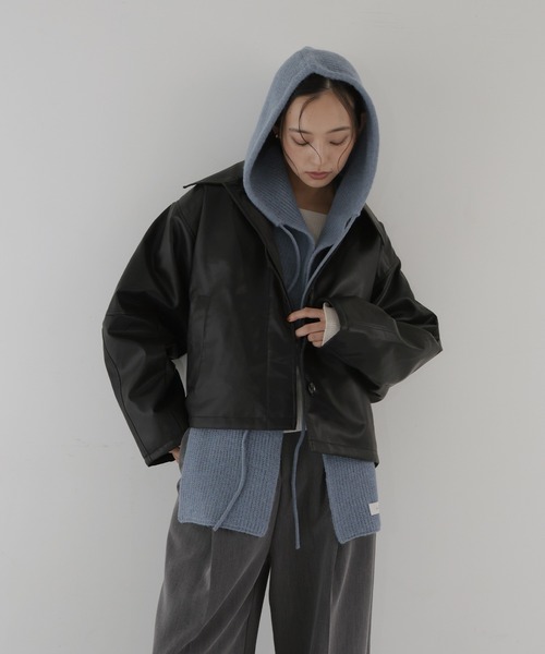 バラクラバ風フードニットマフラー（イヤーマフ）｜hellam（へラム）の