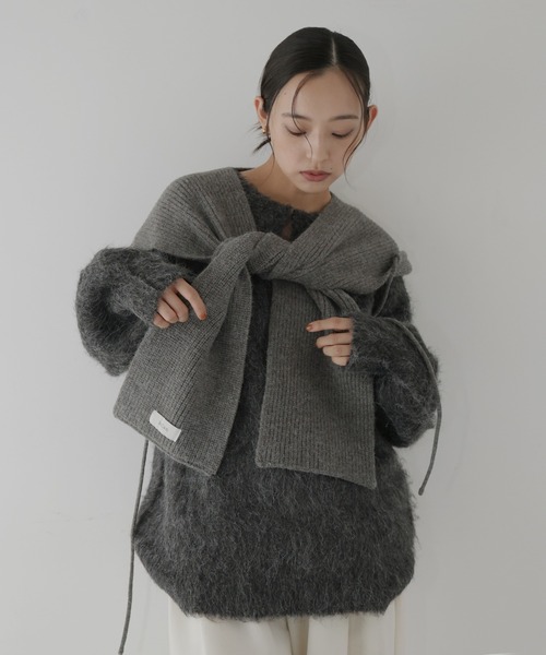 バラクラバ風フードニットマフラー（イヤーマフ）｜hellam（へラム）の