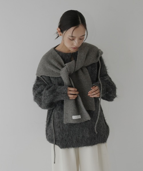 バラクラバ風フードニットマフラー（イヤーマフ）｜hellam（へラム）の