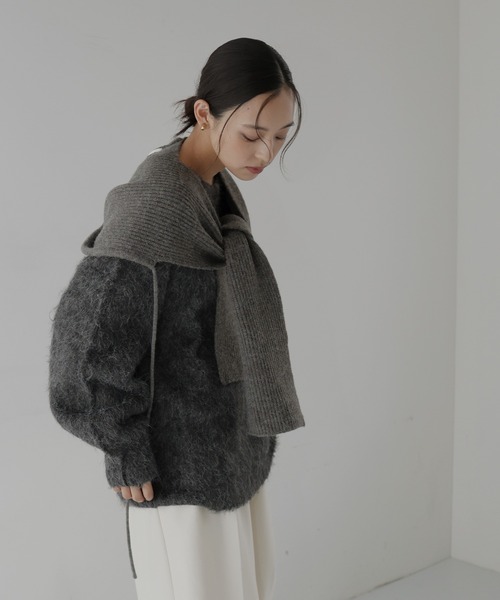 バラクラバ風フードニットマフラー（イヤーマフ）｜hellam（へラム）の