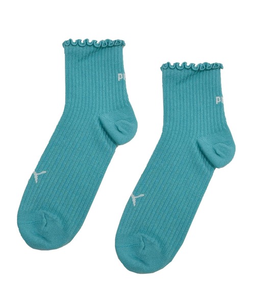 PUMA(プーマ)の「PUMA プーマ ショートソックス 消臭加工 ブランド ロゴ ワンポイントフリル 靴下 3足セット 23cm 24cm 25cm(ソックス/靴下・レディース・マルチ・23-25cm)」の3枚目の写真