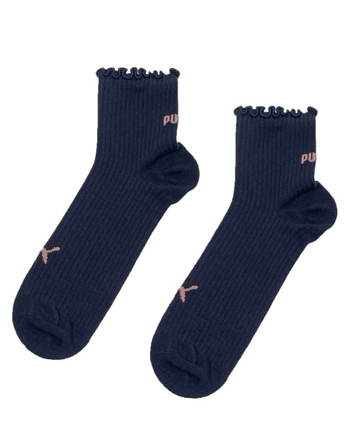 PUMA(プーマ)の「PUMA プーマ ショートソックス 消臭加工 ブランド ロゴ ワンポイントフリル 靴下 3足セット 23cm 24cm 25cm(ソックス/靴下・レディース・マルチ・23-25cm)」の4枚目の写真