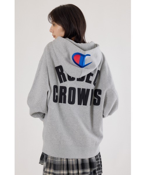 RODEO CROWNS WIDE BOWL（ロデオクラウンズワイドボウル）の「Championジップパーカー（パーカー・レディース・カーキ/ブラック/杢グレー・FREE）」の2枚目の写真