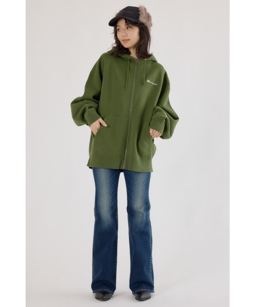 RODEO CROWNS WIDE BOWL（ロデオクラウンズワイドボウル）の「Championジップパーカー（パーカー・レディース・カーキ/ブラック/杢グレー・FREE）」の13枚目の写真