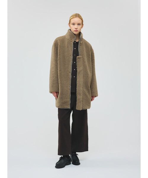 mizuiroind（ミズイロインド）の「mizuiro ind ウールブレンドバルーンスリーブチュニックシャツ（シャツ/ブラウス・レディース・その他1/チャコールグレー/ブラウン系その他・FREE）」の15枚目の写真