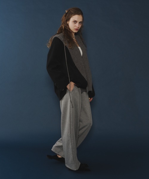 bita.（ビタ）の「ラッフルデザイン 裏起毛カットパンツ（その他パンツ・レディース・グレー/ブラック・FREE）」の17枚目の写真