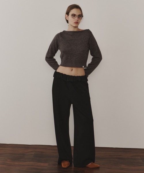bita.（ビタ）の「ラッフルデザイン 裏起毛カットパンツ（その他パンツ・レディース・グレー/ブラック・FREE）」の18枚目の写真