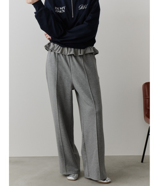 bita.（ビタ）の「ラッフルデザイン 裏起毛カットパンツ（その他パンツ・レディース・グレー/ブラック・FREE）」の11枚目の写真