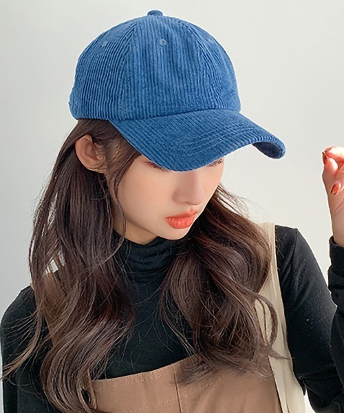 maison de LATIR(メゾンドラティール)の「コーディロイシンプルキャップ(キャップ・レディース・ブルー/ベージュ/キャメル/レンガ・FREE)」の5枚目の写真