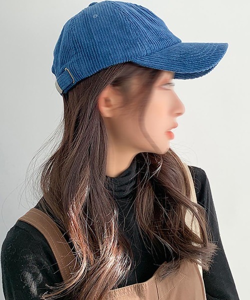 maison de LATIR(メゾンドラティール)の「コーディロイシンプルキャップ(キャップ・レディース・ブルー/ベージュ/キャメル/レンガ・FREE)」の6枚目の写真