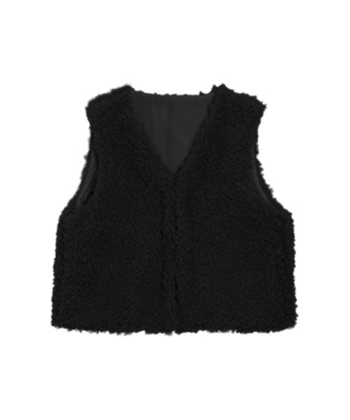 カーラ　CARLA Eco fur vest / black カーラ CARLA Eco fur vest / black カーラ CARLA Eco fur vest