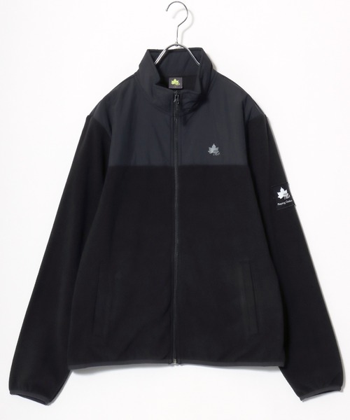 LOGOS（ロゴス）の「LOGOS/ロゴス ナイロン×フリース切替 スタンドジャケット レディース メンズ（ブルゾン・メンズ・ブラック/カーキ/ワイン/ネイビー・L/LL/M）」の5枚目の写真