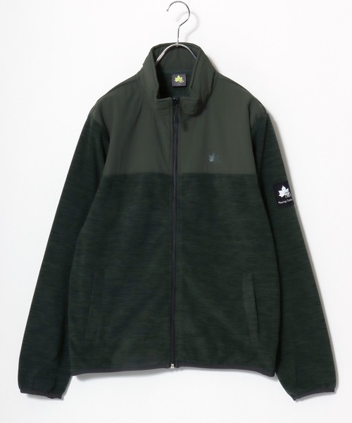 LOGOS（ロゴス）の「LOGOS/ロゴス ナイロン×フリース切替 スタンドジャケット レディース メンズ（ブルゾン・メンズ・ブラック/カーキ/ワイン/ネイビー・L/LL/M）」の9枚目の写真