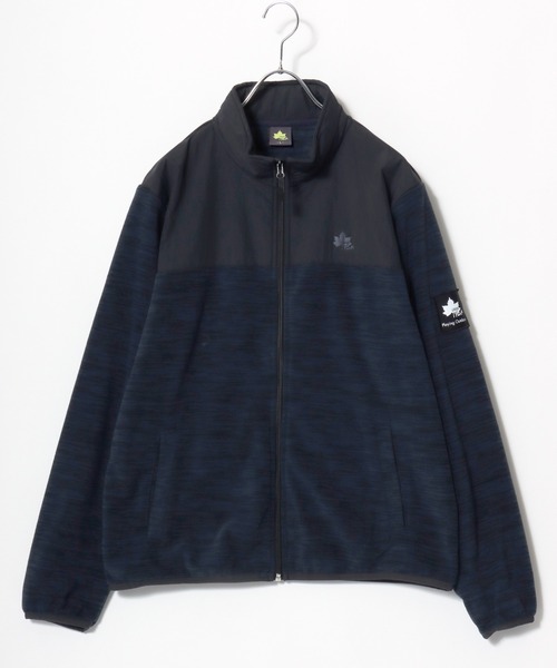 LOGOS（ロゴス）の「LOGOS/ロゴス ナイロン×フリース切替 スタンドジャケット レディース メンズ（ブルゾン・メンズ・ブラック/カーキ/ワイン/ネイビー・L/LL/M）」の11枚目の写真