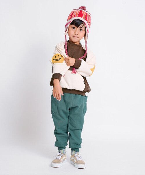 F.O.KIDS（エフオーキッズ）の「【ジュニア対応】エルボーパッチラグラントレーナー（スウェット・キッズ・ブラウン/アイボリー/グレー/オレンジ・140/130/120/110/100/90/80）」の7枚目の写真