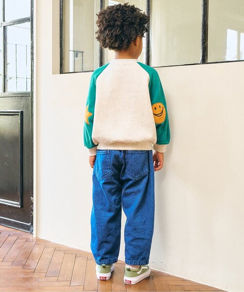 F.O.KIDS（エフオーキッズ）の「【ジュニア対応】エルボーパッチラグラントレーナー（スウェット・キッズ・ブラウン/アイボリー/グレー/オレンジ・140/130/120/110/100/90/80）」の9枚目の写真