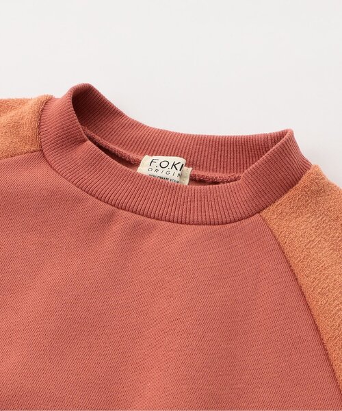 F.O.KIDS（エフオーキッズ）の「【ジュニア対応】エルボーパッチラグラントレーナー（スウェット・キッズ・ブラウン/アイボリー/グレー/オレンジ・140/130/120/110/100/90/80）」の21枚目の写真