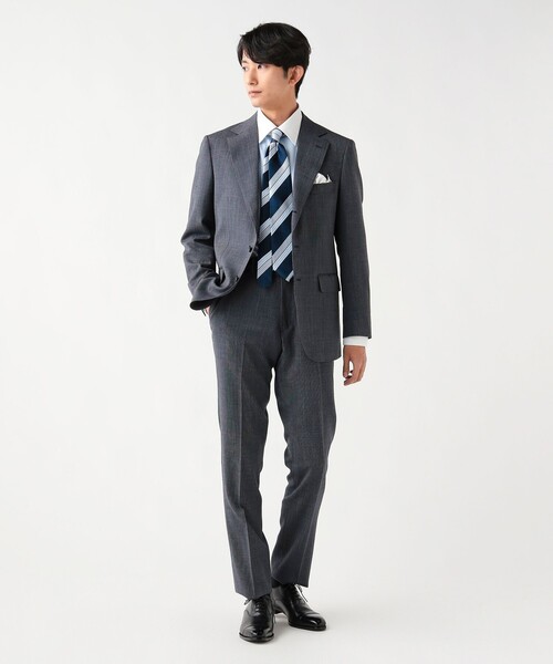 BEAMS　三つボタンスーツ セール】【4/23値下げ】強撚 ピンヘッド 3ボタン スーツ（スーツセット