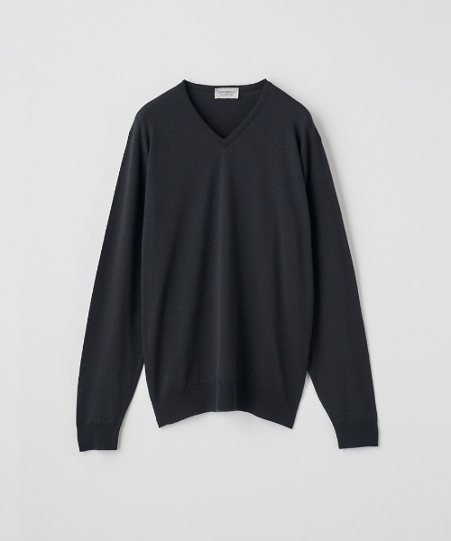 Vネック長袖ニットプルオーバー（ニット/セーター）｜JOHN SMEDLEY