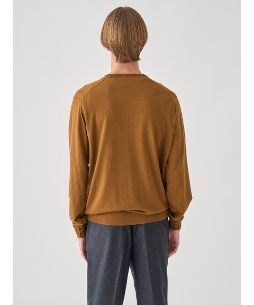 Vネック長袖ニットプルオーバー（ニット/セーター）｜JOHN SMEDLEY