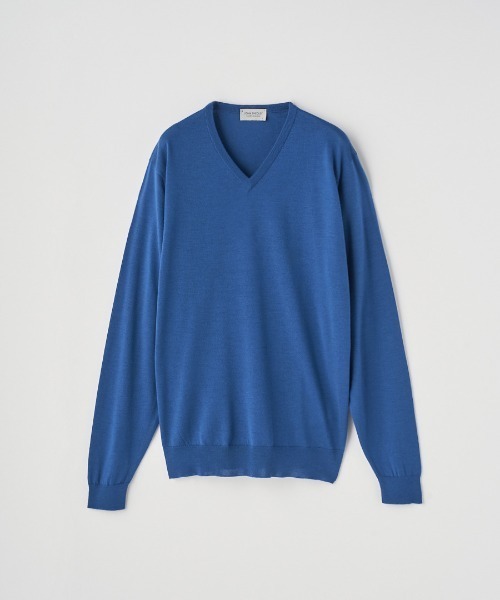 Vネック長袖ニットプルオーバー（ニット/セーター）｜JOHN SMEDLEY