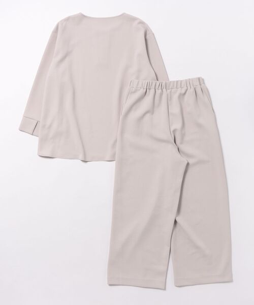 STRAWBERRY-FIELDS（ストロベリーフィールズ）の「サンディーカットJZ_（パンツドレス・レディース・ブラック/オフホワイト/グレイッシュベージュ・2）」の4枚目の写真