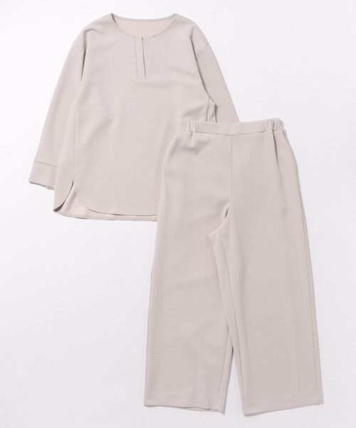 STRAWBERRY-FIELDS（ストロベリーフィールズ）の「サンディーカットJZ_（パンツドレス・レディース・ブラック/オフホワイト/グレイッシュベージュ・2）」の19枚目の写真