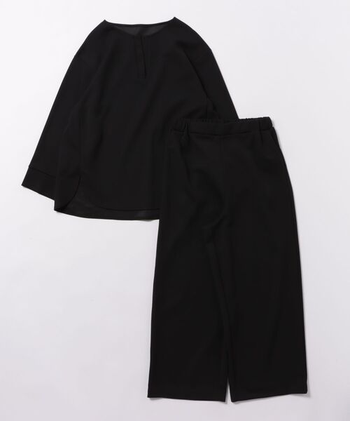 STRAWBERRY-FIELDS（ストロベリーフィールズ）の「サンディーカットJZ_（パンツドレス・レディース・ブラック/オフホワイト/グレイッシュベージュ・2）」の21枚目の写真