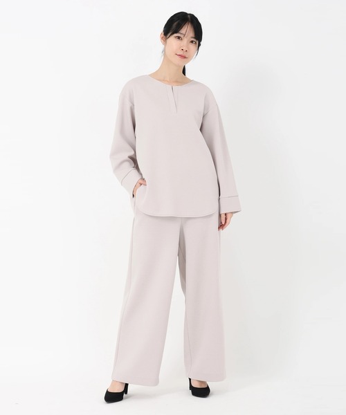 STRAWBERRY-FIELDS（ストロベリーフィールズ）の「サンディーカットJZ_（パンツドレス・レディース・ブラック/オフホワイト/グレイッシュベージュ・2）」の7枚目の写真