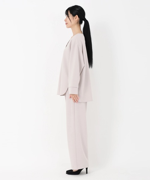 STRAWBERRY-FIELDS（ストロベリーフィールズ）の「サンディーカットJZ_（パンツドレス・レディース・ブラック/オフホワイト/グレイッシュベージュ・2）」の8枚目の写真