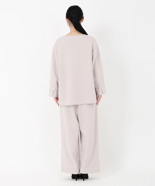 STRAWBERRY-FIELDS（ストロベリーフィールズ）の「サンディーカットJZ_（パンツドレス・レディース・ブラック/オフホワイト/グレイッシュベージュ・2）」の9枚目の写真