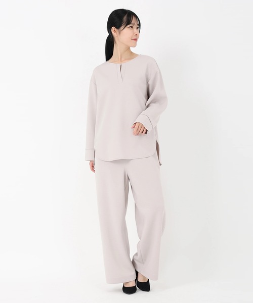 STRAWBERRY-FIELDS（ストロベリーフィールズ）の「サンディーカットJZ_（パンツドレス・レディース・ブラック/オフホワイト/グレイッシュベージュ・2）」の18枚目の写真