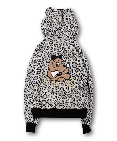 L.H.P（エルエイチピー）の「CANDYGALFY/キャンディーガルフィー/フワモコギャルセットアップ（パーカー・レディース・ブラック/ベージュ/ピンク・F）」の4枚目の写真