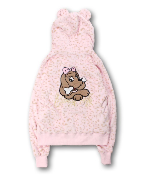 L.H.P（エルエイチピー）の「CANDYGALFY/キャンディーガルフィー/フワモコギャルセットアップ（パーカー・レディース・ブラック/ベージュ/ピンク・F）」の6枚目の写真