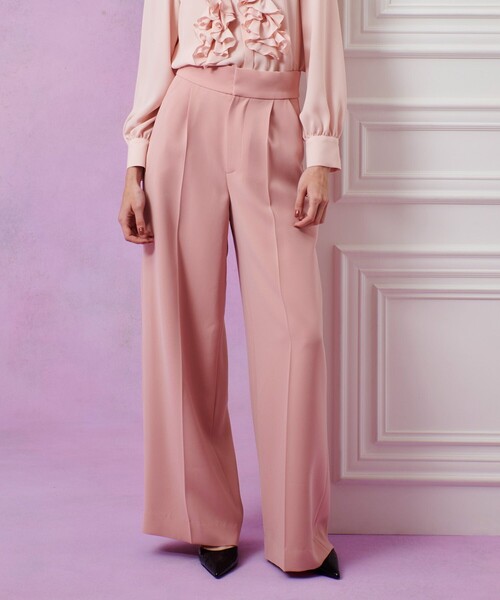 LOULOU WILLOUGHBY（ルルウィルビー）の「【LOULOU WILLOUGHBY】ダブルクロスハイウエストサロペットパンツ（その他パンツ・レディース・ブラック/オフホワイト/ピンク・1/2）」の13枚目の写真