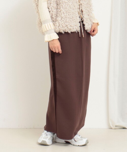 fredy couleur（フレディクルール）の「シアーベロアサイドライン切替タイトスカート（スカート・レディース・ブラウン/ブラック/アイボリー・38）」の3枚目の写真