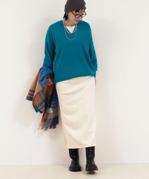 fredy couleur（フレディクルール）の「シアーベロアサイドライン切替タイトスカート（スカート・レディース・ブラウン/ブラック/アイボリー・38）」の12枚目の写真