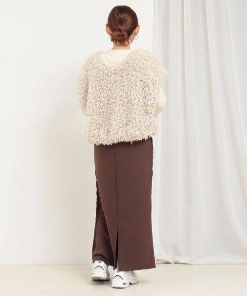 fredy couleur（フレディクルール）の「シアーベロアサイドライン切替タイトスカート（スカート・レディース・ブラウン/ブラック/アイボリー・38）」の19枚目の写真