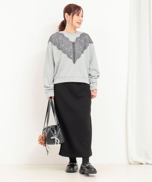 fredy couleur（フレディクルール）の「シアーベロアサイドライン切替タイトスカート（スカート・レディース・ブラウン/ブラック/アイボリー・38）」の20枚目の写真