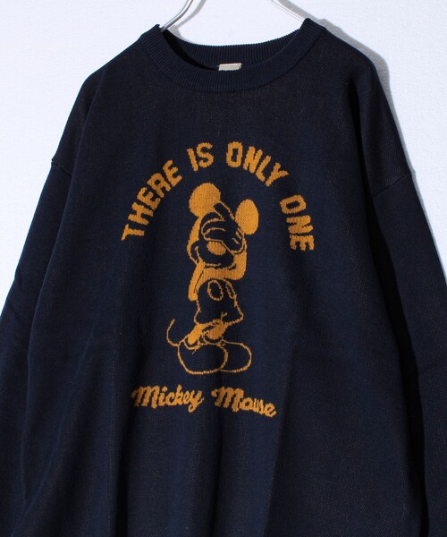 GLOSTER（グロスター）の「【MICKEY&JERRY】UNISEX ジャガードニット（ニット/セーター・メンズ・ブルー系その他6/グレイッシュベージュ/オフホワイト/ブルー系その他7・M/L/XL）」の3枚目の写真