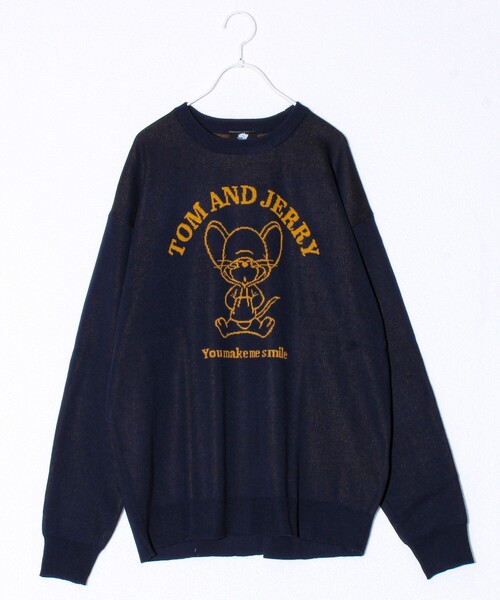 GLOSTER（グロスター）の「【MICKEY&JERRY】UNISEX ジャガードニット（ニット/セーター・メンズ・ブルー系その他6/グレイッシュベージュ/オフホワイト/ブルー系その他7・M/L/XL）」の9枚目の写真