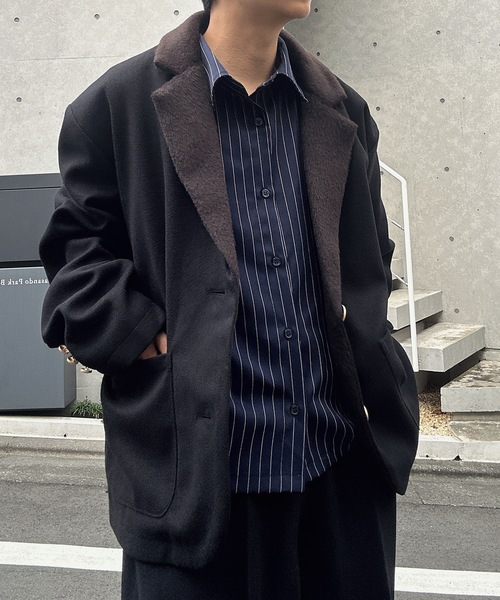 シャギー切替テーラードジャケット/セットアップ着用可（テーラード