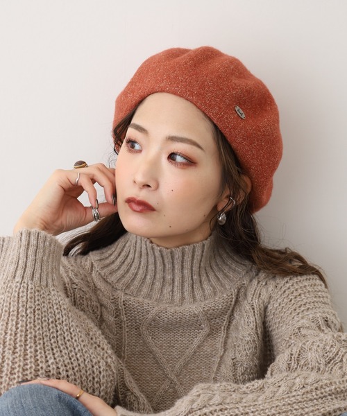 Fabulous（ファビュラス）の「ラメウールベレー（ハンチング/ベレー帽・メンズ・ホワイト/レッド/ピンク/ネイビー/ベージュ/パープル/オレンジ/グレー/ブラック・FREE）」の9枚目の写真