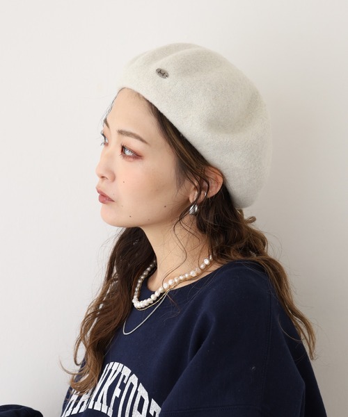 Fabulous（ファビュラス）の「ラメウールベレー（ハンチング/ベレー帽・メンズ・ホワイト/レッド/ピンク/ネイビー/ベージュ/パープル/オレンジ/グレー/ブラック・FREE）」の10枚目の写真